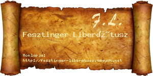 Fesztinger Liberátusz névjegykártya